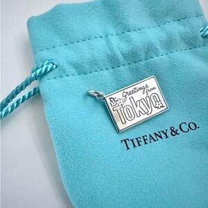 Tiffany and Co. Tokyo post card charm silver